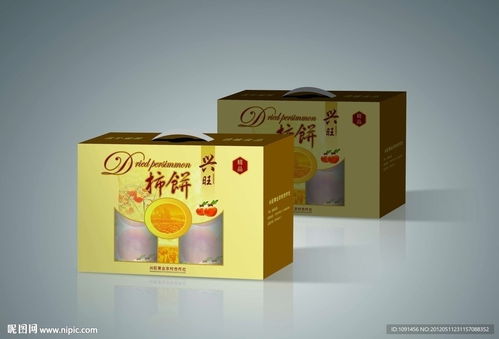 柿餅盒包裝展開圖設(shè)計(jì) 裝潢印刷的藝術(shù)與工藝